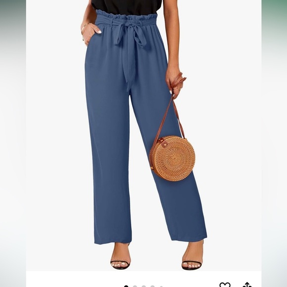 SySea Pants - Blue women’s high waisted belted trouser pants